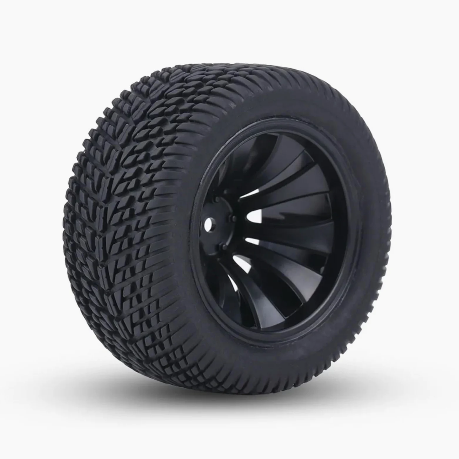 Per Racing 1:12 2 Pezzi Pneumatici Gomma Mozzi Plastica Ruota RC Modello Camion Auto Accessorio Assemblare Aggiornamento Modificato Sostituzione Sostituire Pneumatici