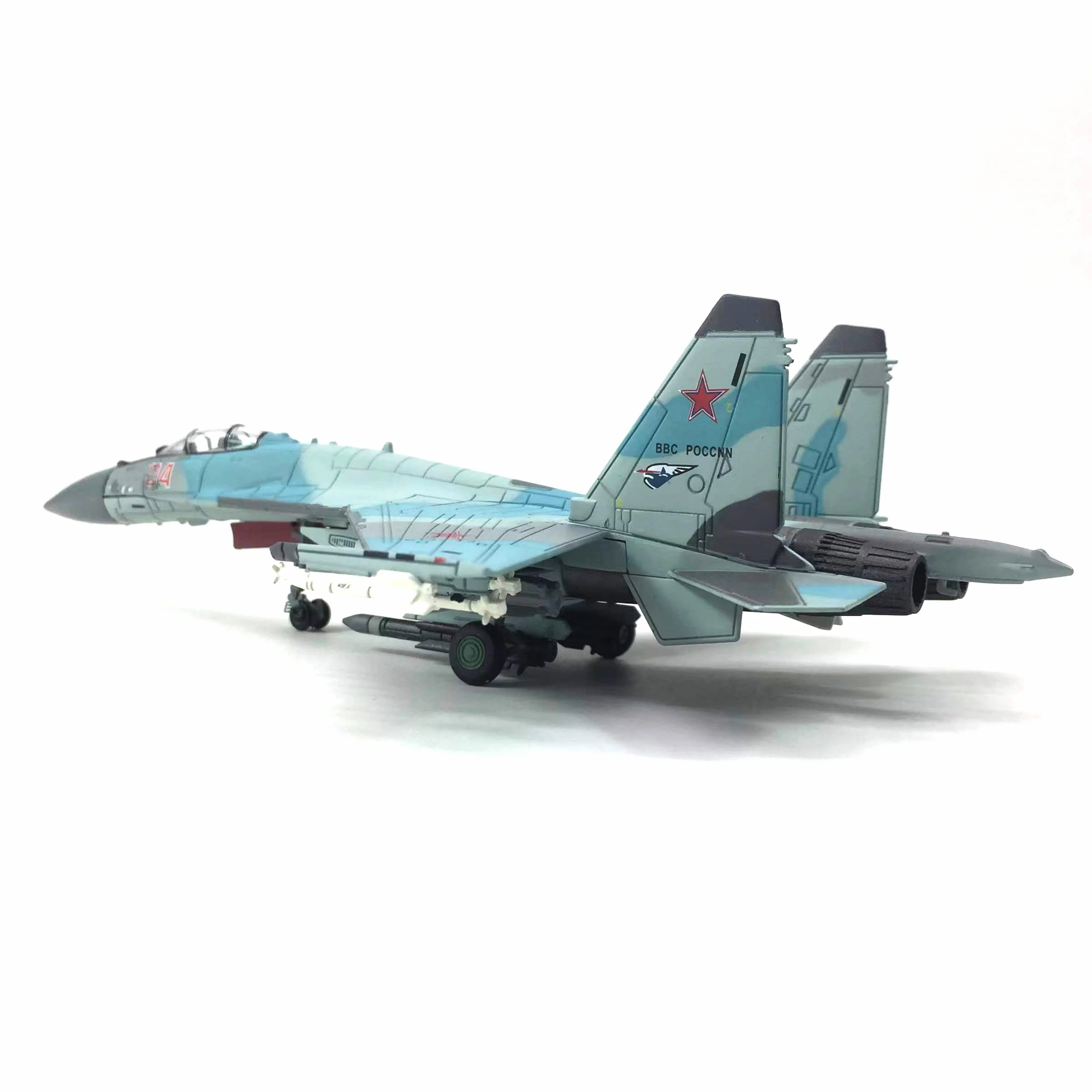 1/100 SU 35 Super Posizione Laterale SU-35 Fighter Lega Modello Militare Fighter Jet Modello Aereo Attacco Aereo Modelli di Aerei Militari per Adulti