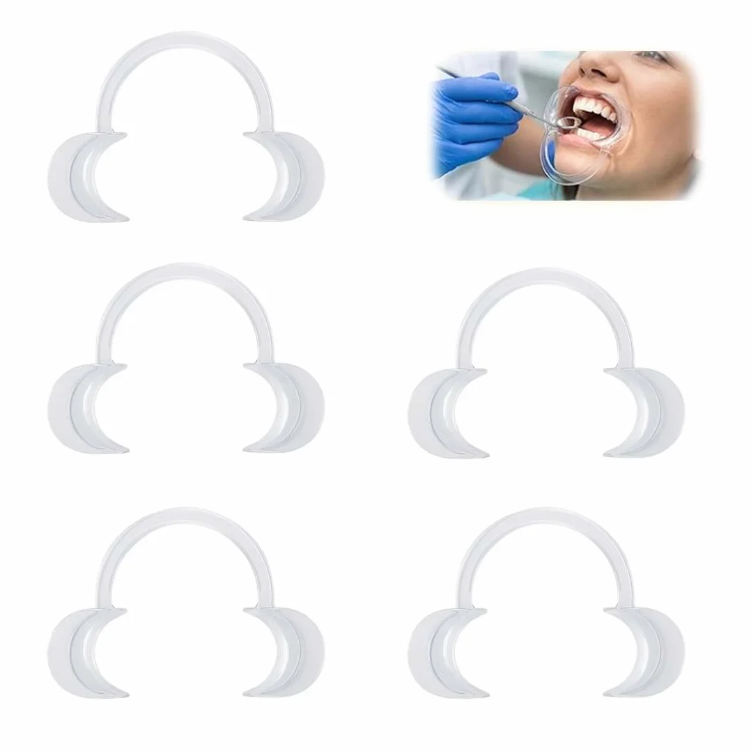 5 Pezzi Divaricatore Bocca A Forma Di C, Apribocca Dentale Per Scherzi Per Matrimonio, Giochi Di Festa, Sbiancamento Denti (Trasparente)