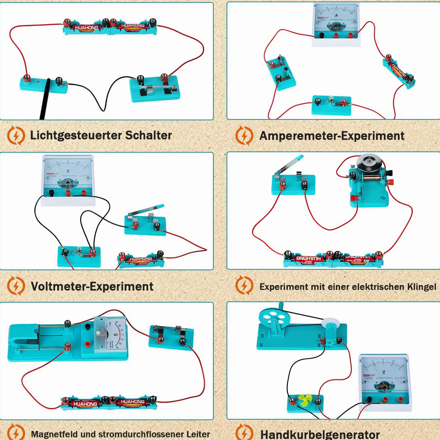 Kit di Esperimenti per Circuiti Elettrici di Fisica, Elettricità e Magnetismo Esperimento Kit con 95 Accessori per Circuiti, Giocattoli Educativi, Sviluppa Le Capacità Intellettuali