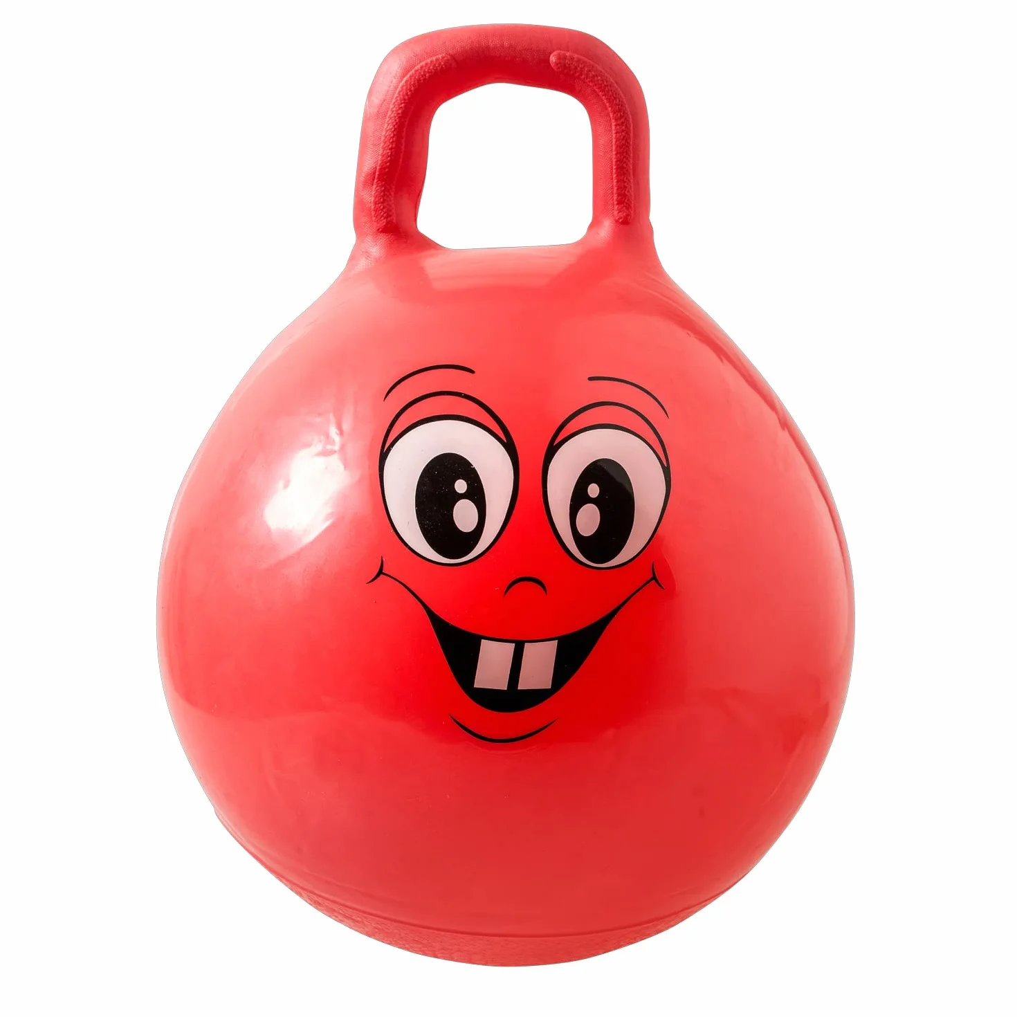 Idena 40093 – Sprung Ball Happy Face, 45 – 50 cm, Rosso