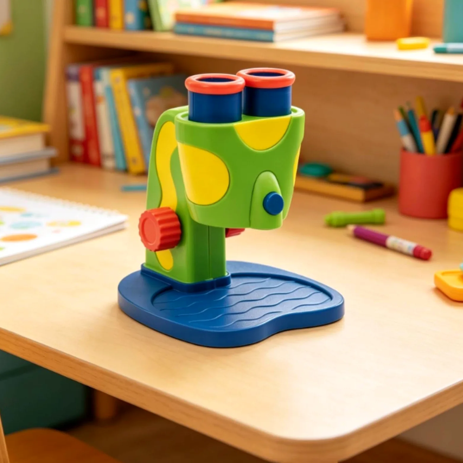 kowaku Microscopio Giocattolo Ottico Microscopio con Luce LED Compatto per Bambini
