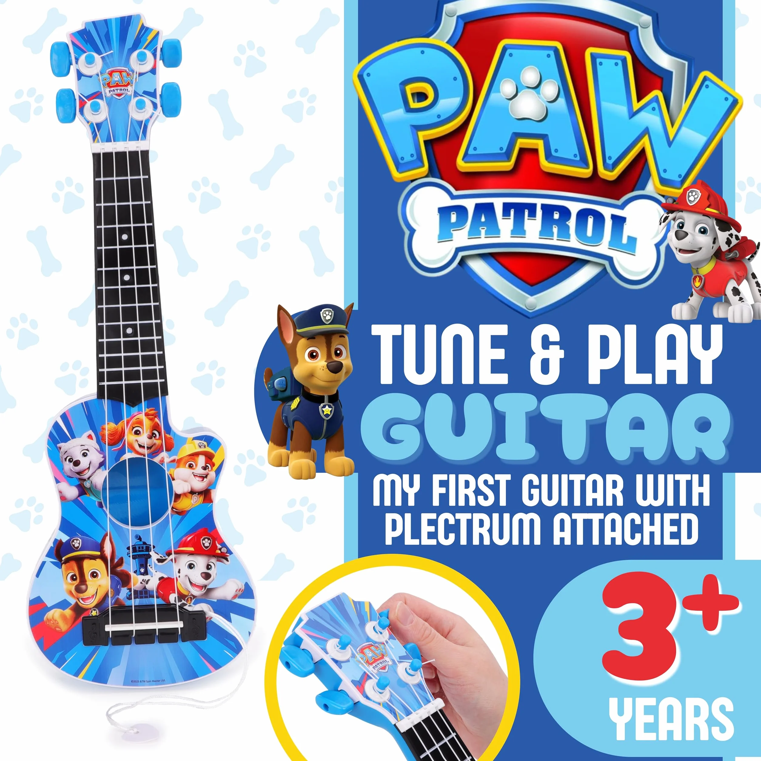 Paw Patrol La Mia Prima Chitarra 40 cm Strumento Musicale Giocattolo per Bambini Età 3+