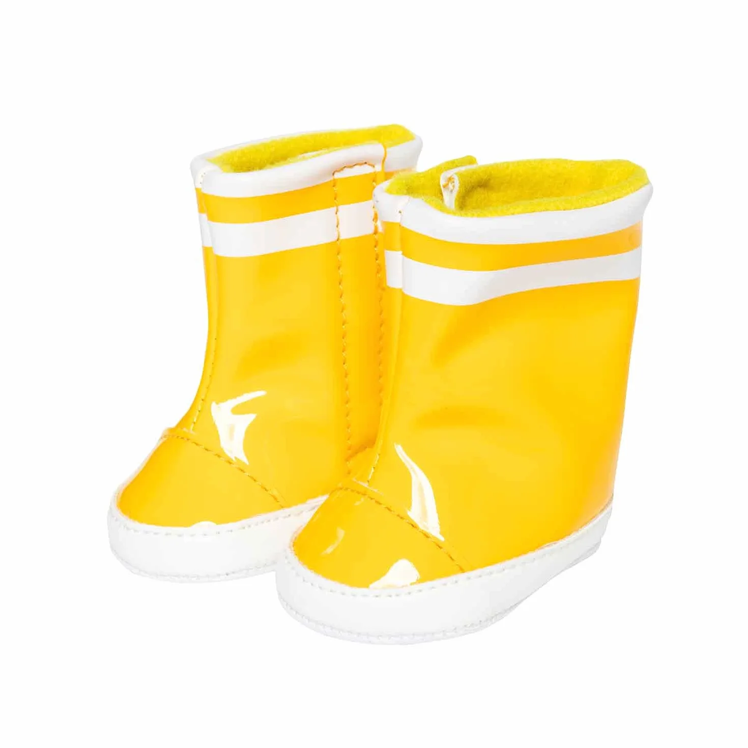 Heless 1401 - Stivali di Gomma per Bambole, Gialli, Taglia 30-34 cm, per Piedi di Bambola asciutti in Caso di Pioggia e Trendsetter