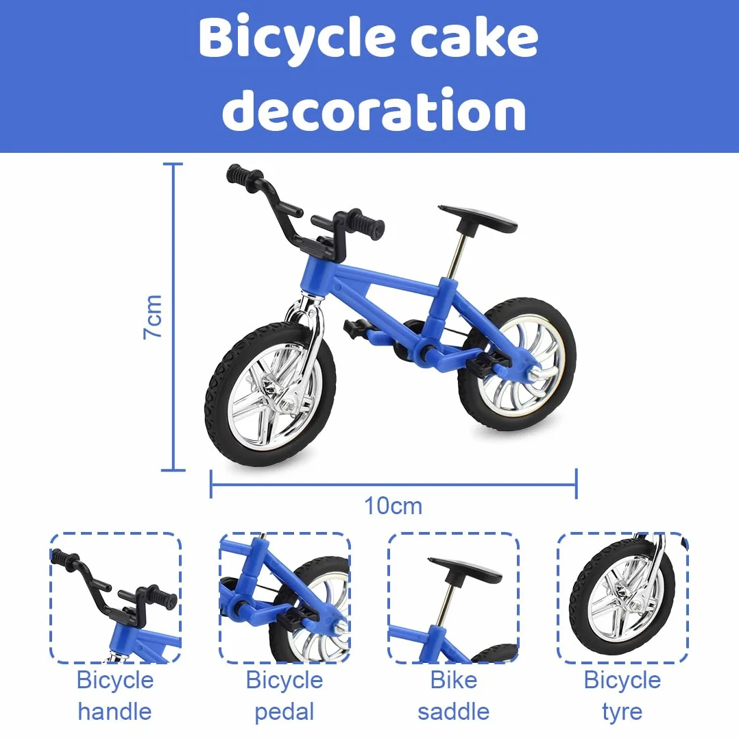 Set da 4 pezzi Finger bike, mini bike, finger bike decorativa in miniatura, accessori per bici per bambini, modello di mountain bike, adatto a ragazzi e ragazze, giocattoli da regalo