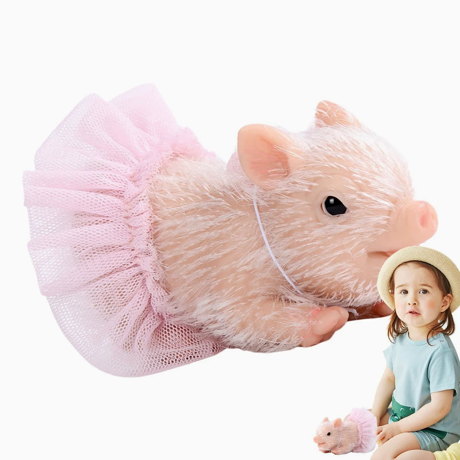Giocattoli animali da bambino, suonare animali Pigletti realistici in | Birthday Christmas Stocking Stuff, decorazioni per la casa, per bambini divertenti per ragazzi per
