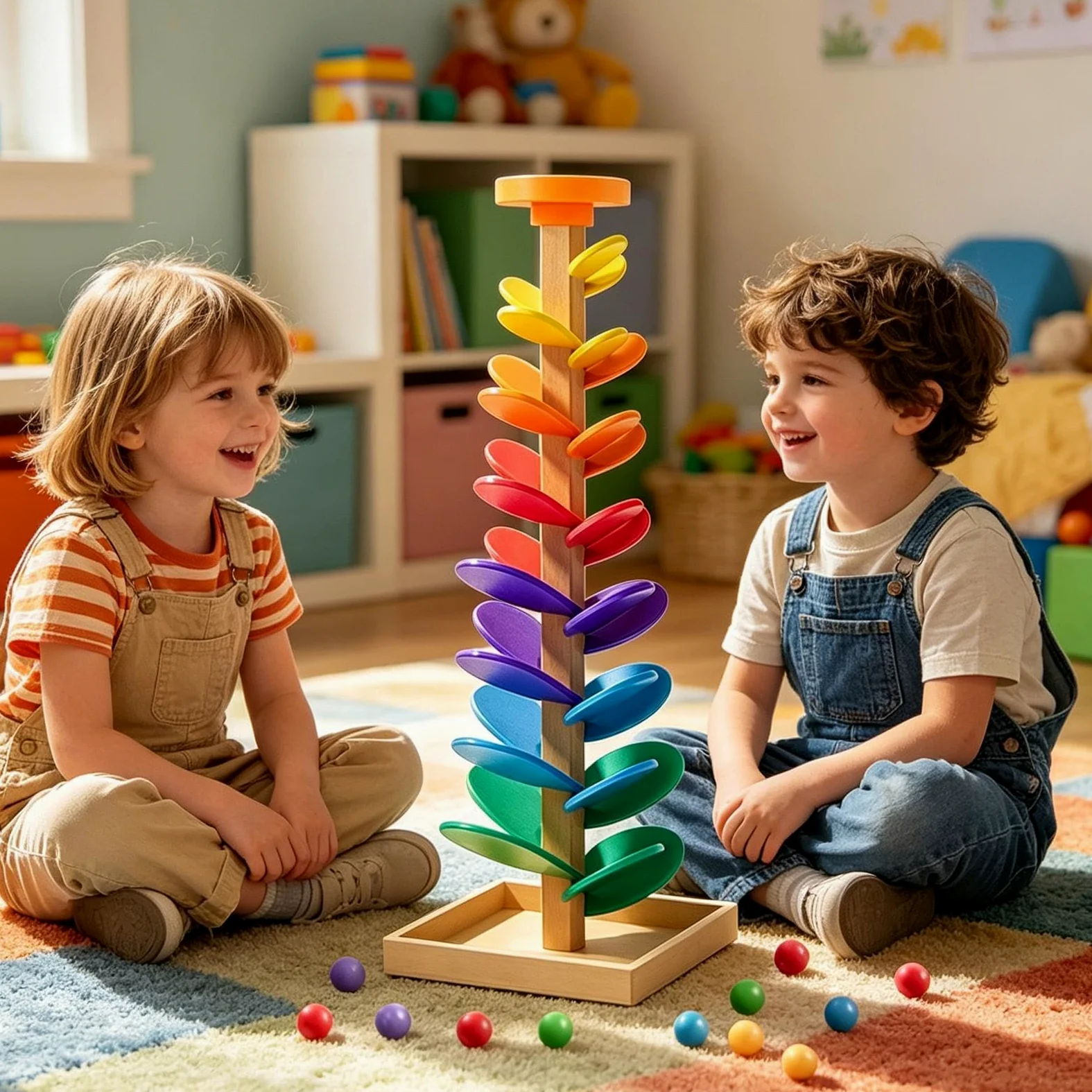 Pista di Biglie Giocattoli Di Classificazione A Torre In Legno | Di Pista A Biglie Musicale Ad Albero Per Bambini Per Bambini E Bambine, Casa, Asilo, Feste Di Compleanno