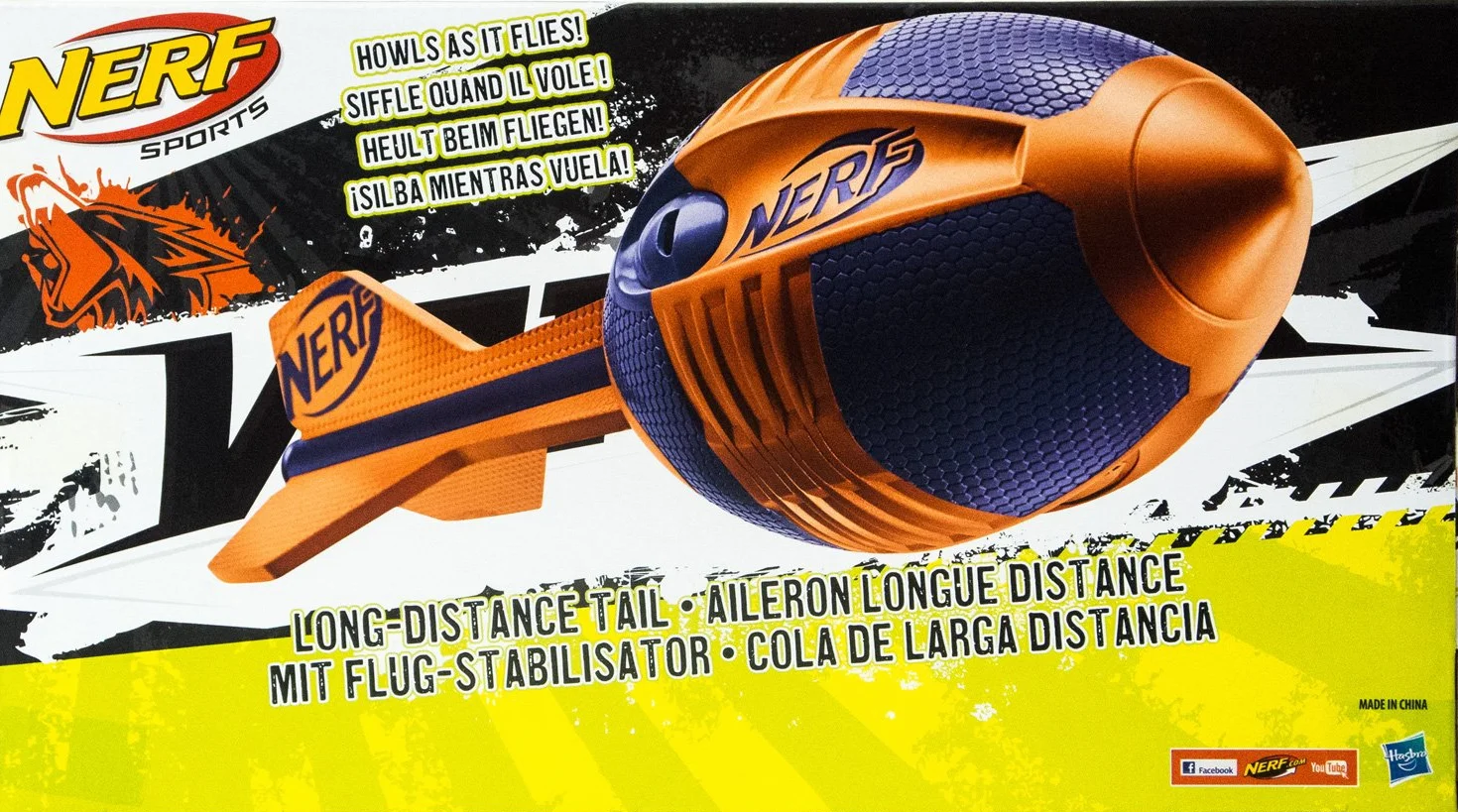 Nerf Mega Howler Pallone da rugby giavellotto