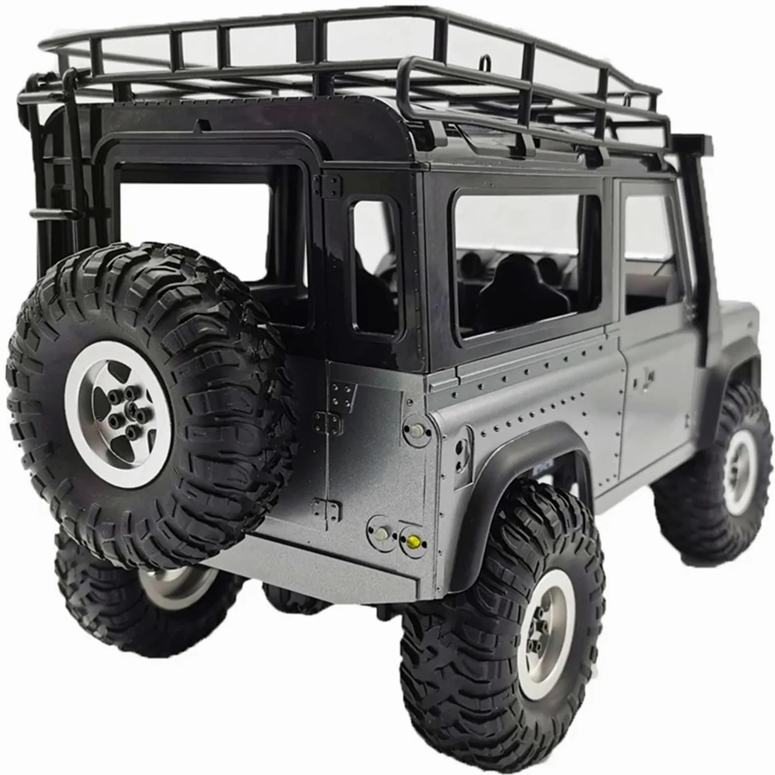 Compatibile con MN per D90 MN99S per WPL C14 C24 B14 B24 B36 RC auto parti di aggiornamento cerchione in metallo con pneumatici in gomma RC Car Ruota