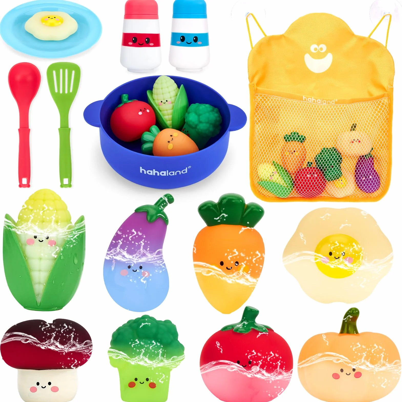 hahaland Giochi Bagnetto Neonato con Colori Mutevoli, 15 PCS Giochi Acqua Piscina Bambini in Silicone, Giocattolo Vasca da Bagno Bimbo Bimba 1 2 3 Anni