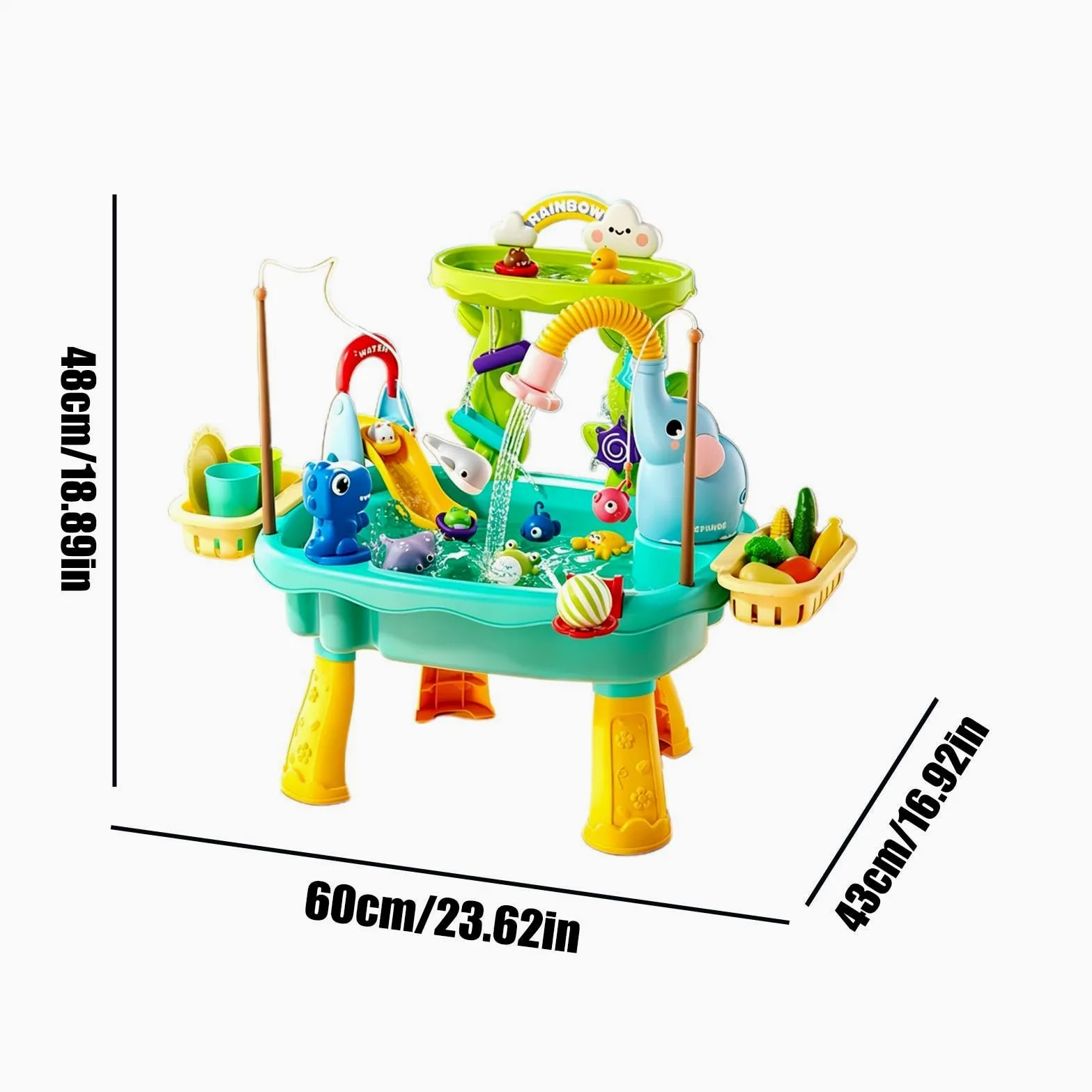 Tavolo Acqua Con Pompa Elettrica Giocattolo Di Pesca Con Pompa Elettrica | Pesca Per Ragazzi, Ragazze, Prescolari, Terrazza, Spiaggia, Campeggio, Presepe, Bagno, Angolo x,