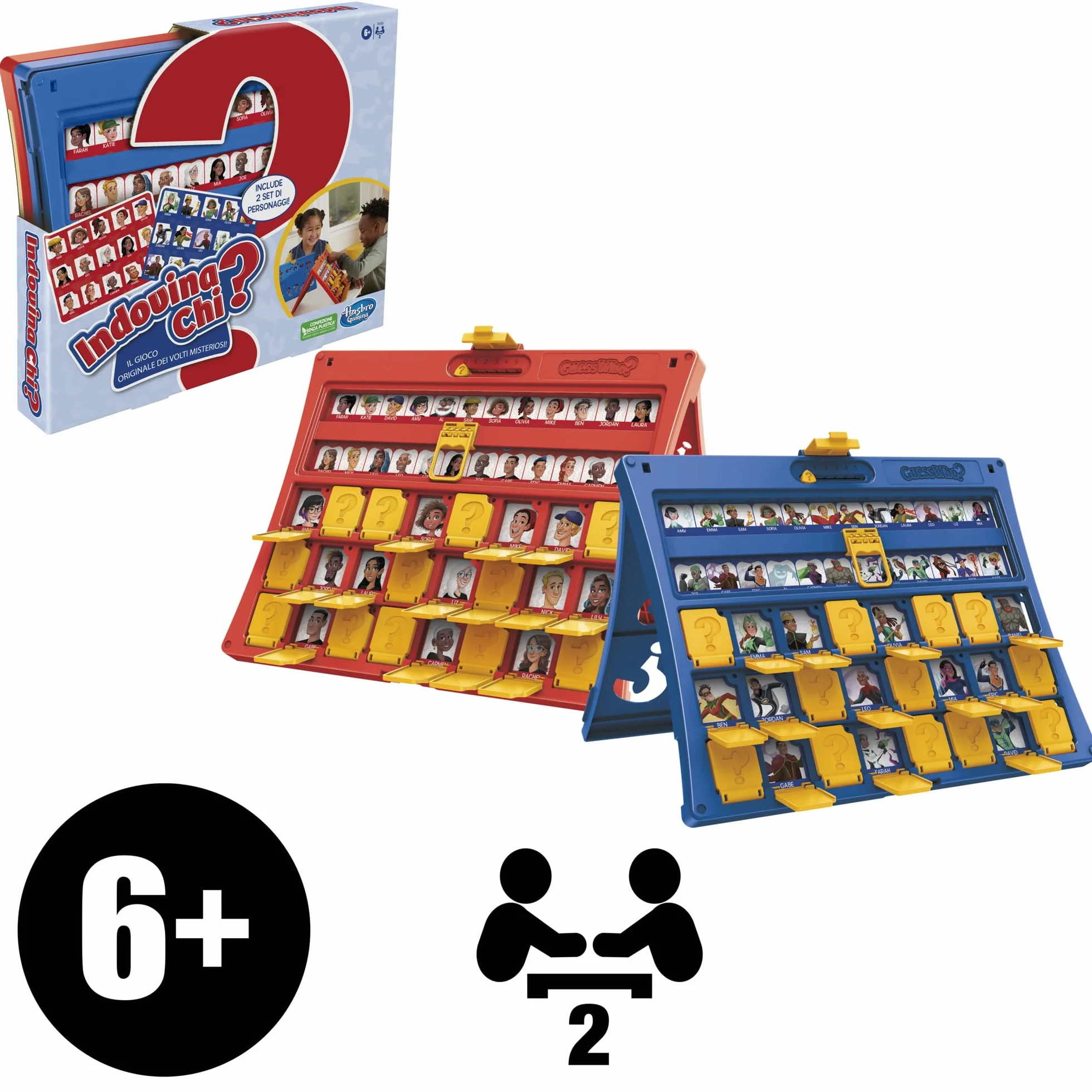 Hasbro Gaming Indovina Chi? Gioco da Tavola Originale per 2 Giocatori Bambini 6+ Anni