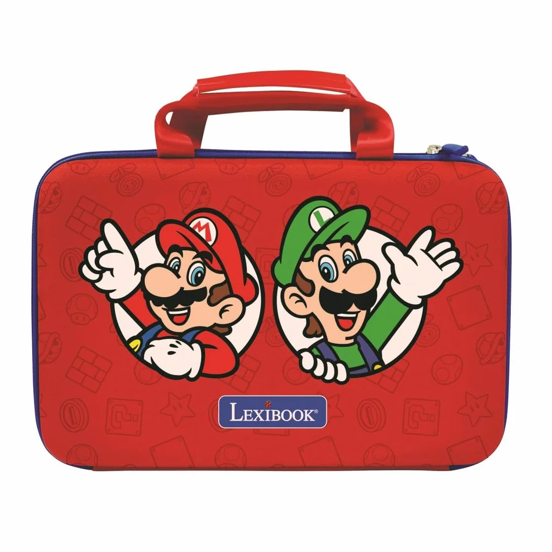 Lexibook, Super Mario, Custodia protettiva per tablet e console per bambini, custodia per il trasporto di tablet per bambini, blu/rosso, MFA50NI